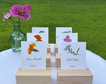 Pressed Floral Wedding Place Cards *PLACE CARD ONLY*
