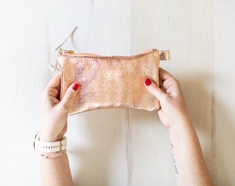 READY TO SHIP Essential Oil Leather Zipper Pouch
