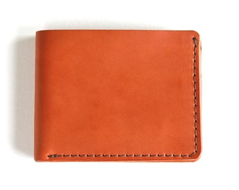 Handmade Italian Leather Bifold Wallet in Tan Leather | Classic Leather Wallet