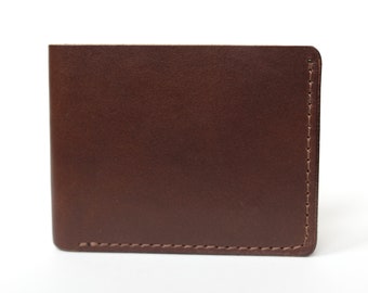Handmade Italian Leather Bifold Wallet in Brown Leather | Classic Leather Wallet