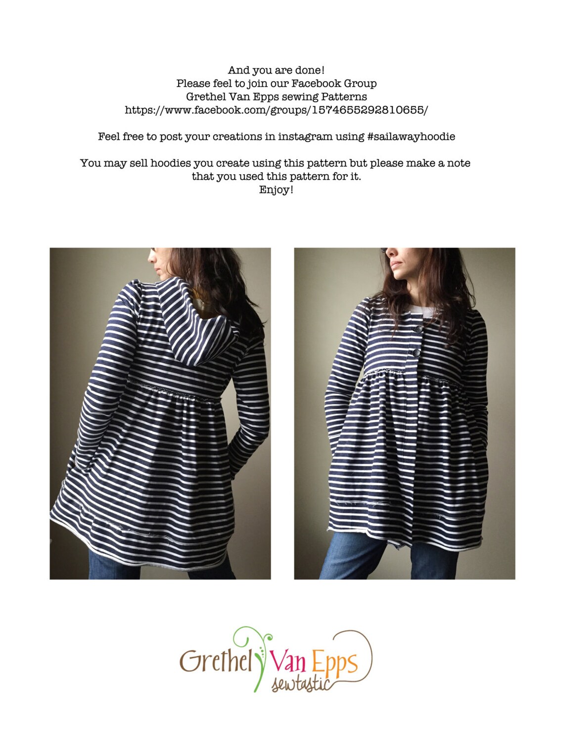 BUNDLE SPECIAL Sail Away Hoodie Sewing Pattern. PDF file Etsy