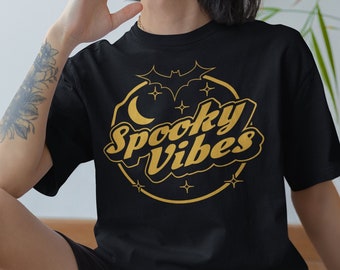 Spooky Vibes Halloween T-shirt, spooky season, trick or treat, fall, autumn