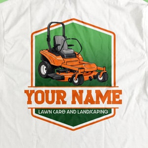 Personalized Lawn Care Busniess Logo Tshirt, Landscaping, mowing