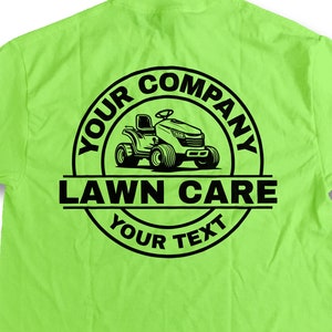 Personalized Lawn Care Busniess Logo Tshirt, Landscaping, mowing