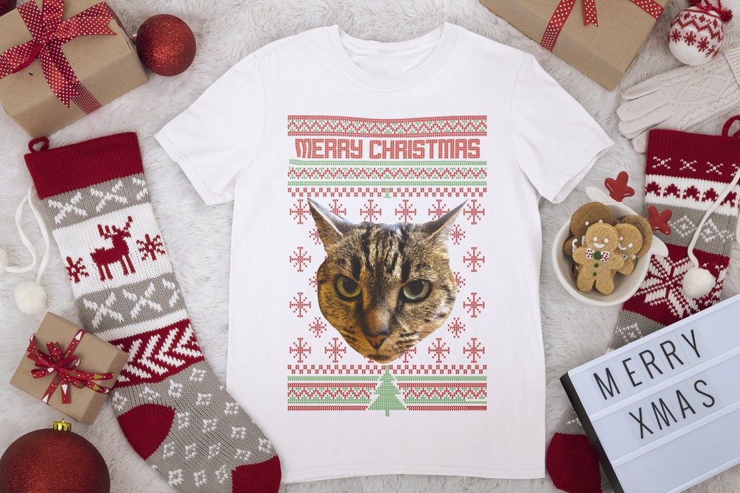 Personalized Christmas Sweater Photo Tshirt Gift Ideas Etsy