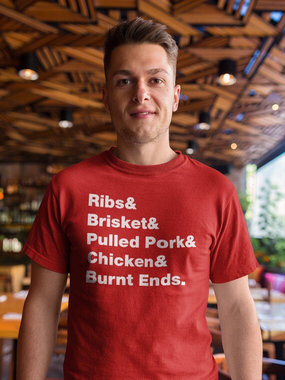 Real Men Pulled Pork Barbeque Funny Gift Mens T Shirt Size S-XXL