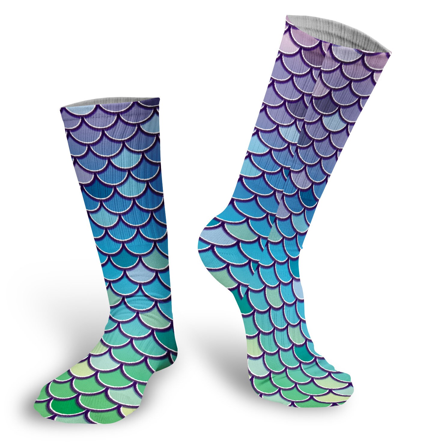 Mermaid Scale Socks pastel rainbow cute socks youth socks | Etsy