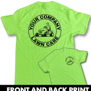 Personalized Lawn Care Busniess Logo Tshirt, Landscaping, mowing