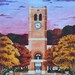 WCU Clocktower Watercolor Print, Western Carolina University Painting ...