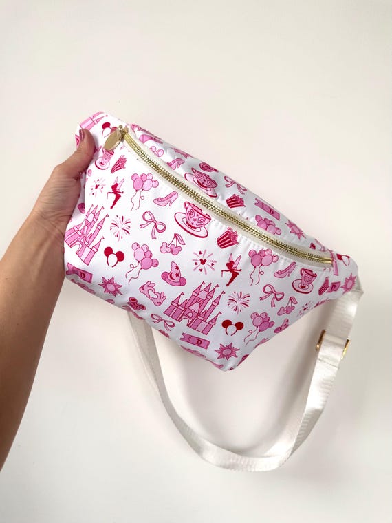 Pink Park Print - Fanny Pack Style Cross Body Bag - Character & Movie Inspired Bags - Accessories For Her - Magic Inspired