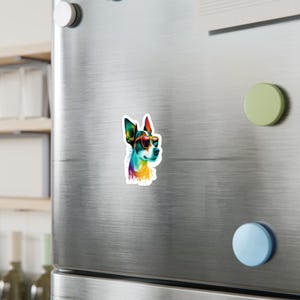 CoolDogs Jack Russell Terrier Sticker: Colorful Dog Art Decal image 2