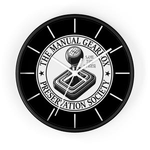 Manual Gearbox Preservation Society wandklok | vintage schakelembleem