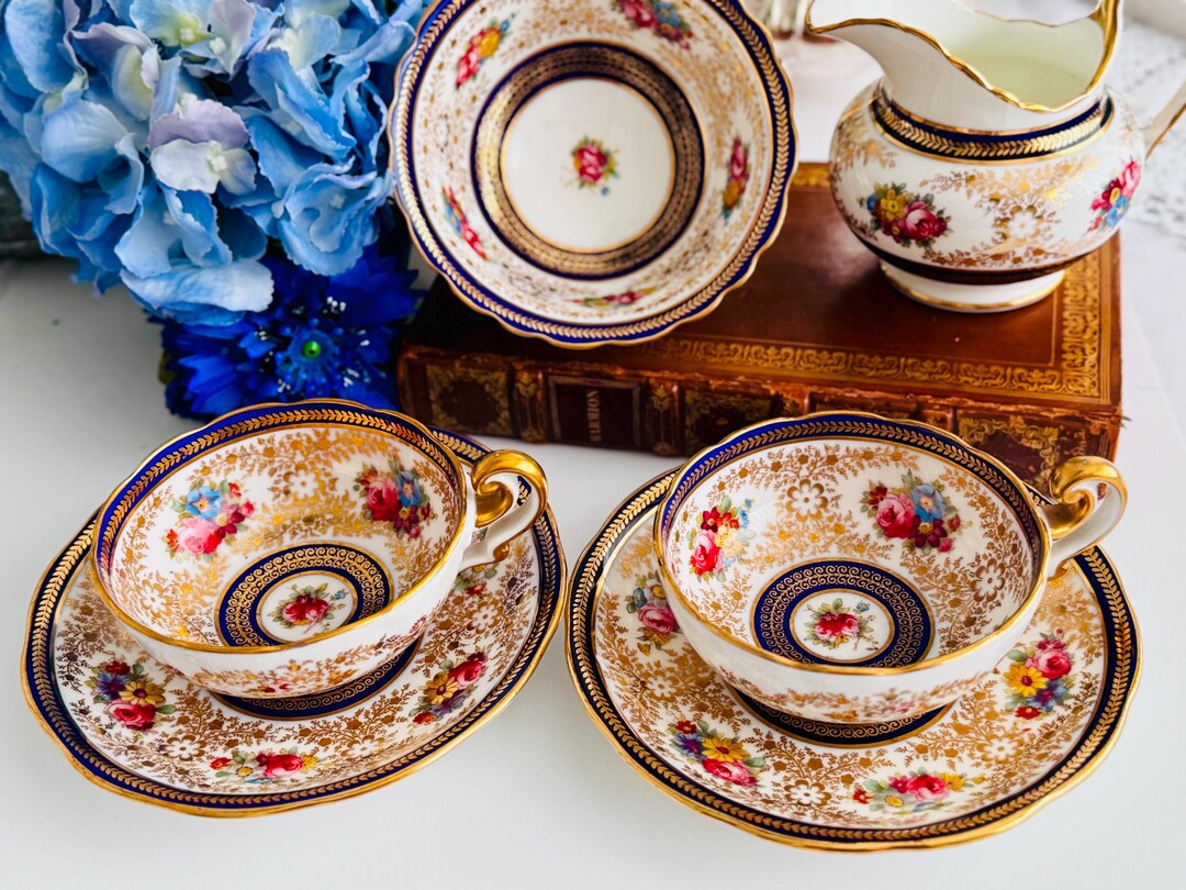 Antique Cauldon Tea Set for Two, 6pc - Etsy