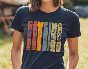 Camping T-Shirt, Camping Grunge T-Shirt, Camper Shirt, Camping Gifts