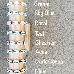 Cowrie Shell Bracelet Beachy Surfer Shell Ocean Bracelet Summer Beach Puka Shell Friendship Bracelet Gift for Her Gift for Him