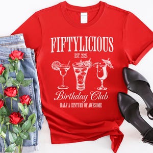 50th Birthday Shirt, Fiftylicious Shirt, 50th Birthday Gift, Birthday Party Shirt, 50th Celebration Shirt, Matching 50th Birthday Shirts