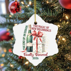 Divorced Ornament First Christmas Divorce Ornament Keepsake Divorce Gift for Christmas Gift for Divorcee Gifts Divorce Ornament