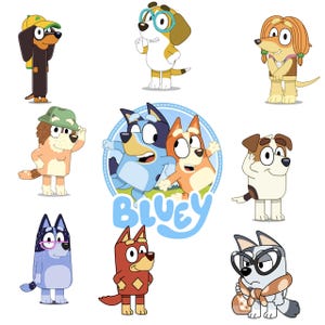 Pack de 35 Imagenes de la Familia Azul- PNG