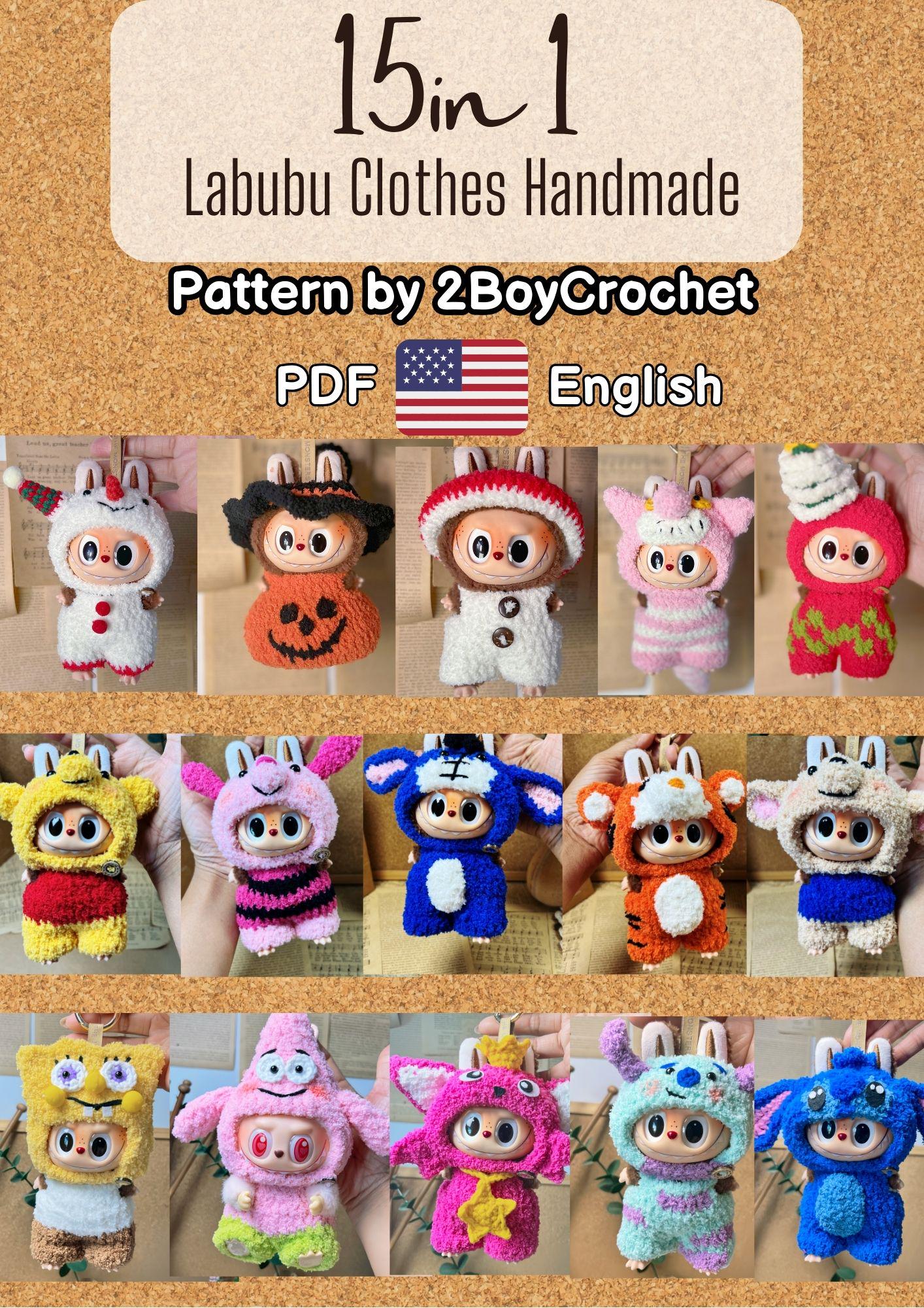 Labubu 17cm Puppenkleidung - Tier Style Kostüme Für Stofftiere