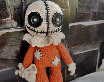 Handmade Halloween Crochet Doll: Jack O'Lantern Amigurumi