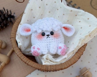Crochet Mochi Sheep Pattern, Velvet Amigurumi Plush PDF (Digital Download)