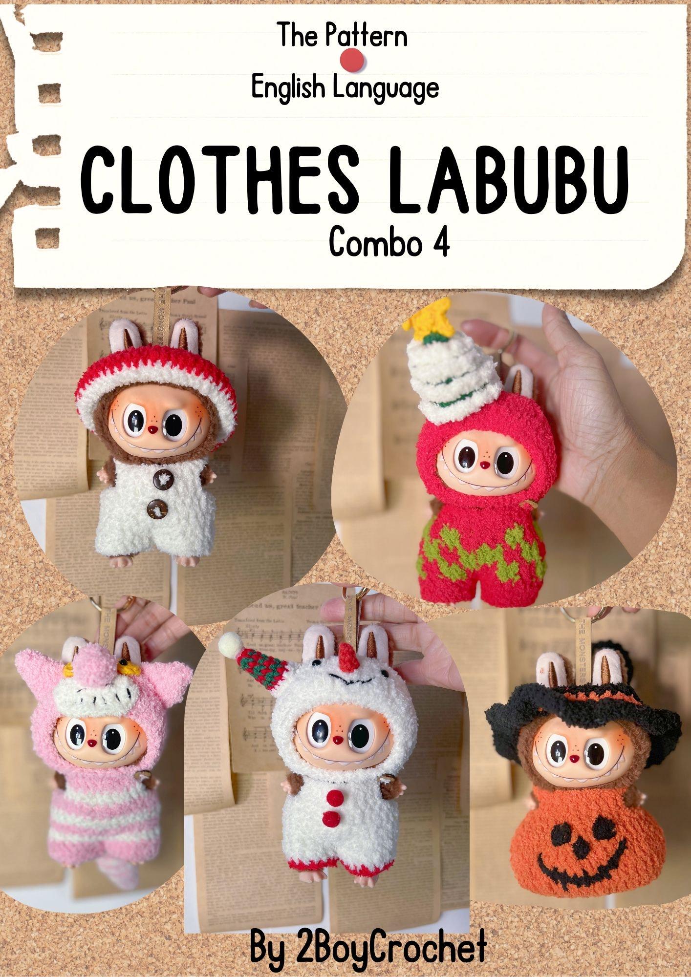 labubu コスチューム付き　正規品 LABUBU コスチュームセット（ピンク／バケットハット
