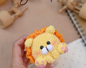 Crochet Mochi Lion Pattern, Velvet Amigurumi Plush PDF (Digital Download)