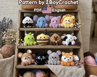 18in1 Mochi Animal Crochet Pattern Bundle, Amigurumi PDF (Digital Download)