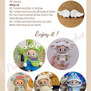 Pattern Labubu Clothes,PDF Crochet Labubu Clothes