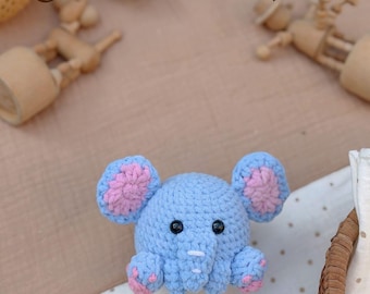 Crochet Mochi Elephant Pattern, Velvet Amigurumi Plush PDF (Digital Download)