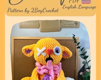 Crochet Bear Monster Pattern: Amigurumi Halloween Doll (PDF Pattern)