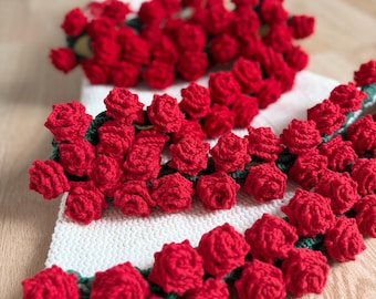 Personalized Rose Crochet Blanket, Custom Embroidered Floral Throw