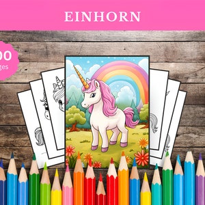 200 unicorn coloring pages | Unicorn coloring book for children | Unicorn coloring page | Unicorn coloring pages | Digital download