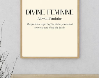 Göttlich feminine Wand Kunst Druck - Göttin Poster für spirituelle Wohnkultur, Boho Ästhetik, inspirierende Kunstwerk für Meditation oder Schlafzimmer