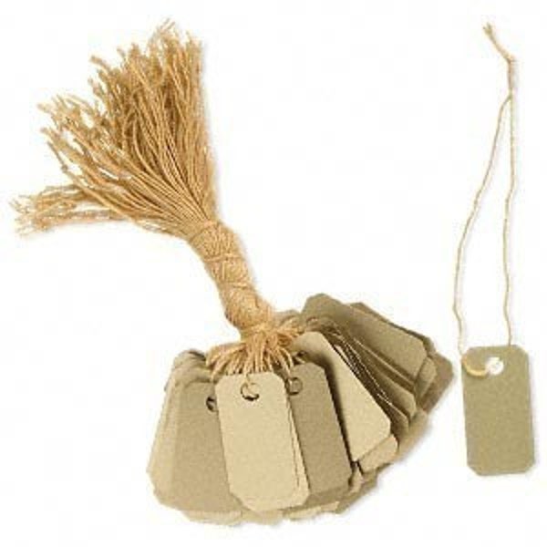 100 Stück Gold PVC-String-Schmuck-Einzelhandel-Preis-Tags