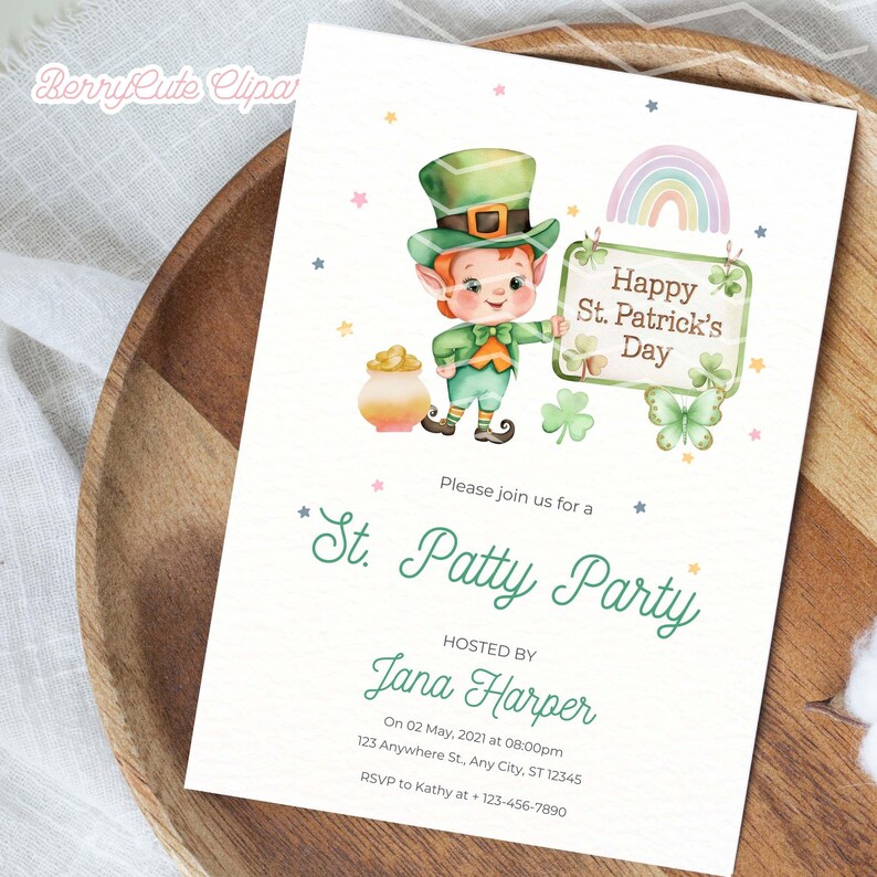 St. Patrick's Day Clipart Pack, Cute Irish PNG, Adorable Shamrock Illustrations, St Paddy Png, Spring Clipart, Cute Leprechaun Clipart
