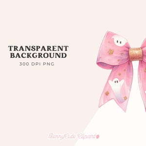 Cute Ghost Coquette Clipart, Halloween Coquette PNG, Ghost Bow Clipart, Cute Ghost, Spooky PNG, Cute Halloween Clipart, Girly Halloween
