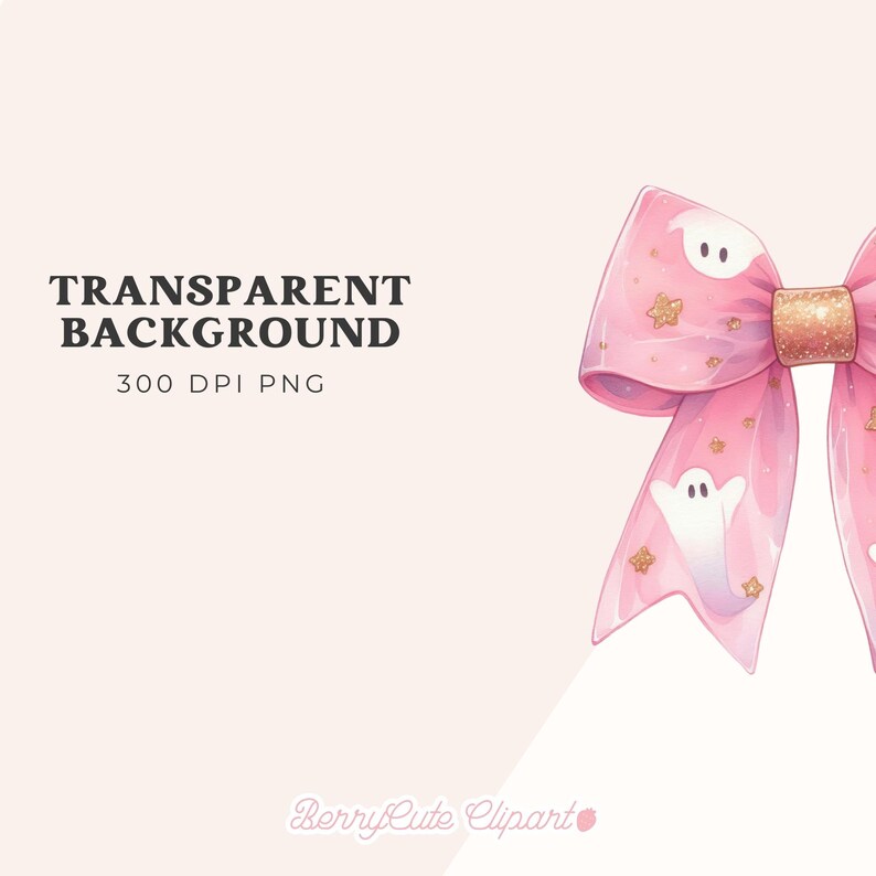 Cute Ghost Coquette Clipart, Halloween Coquette PNG, Ghost Bow Clipart, Cute Ghost, Spooky PNG, Cute Halloween Clipart, Girly Halloween