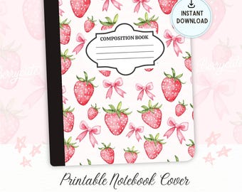Printable Composition Notebook Cover PNG, Back to School Design ...