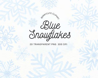 Pacchetto di clipart di fiocchi di neve ad acquerello, clipart di fiocchi di neve blu, clipart di fiocchi di neve ad acquerello, grafica invernale carina, clipart di un paese delle meraviglie invernale