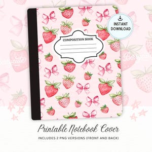 Printable Composition Notebook Cover PNG, Back to School Design ...