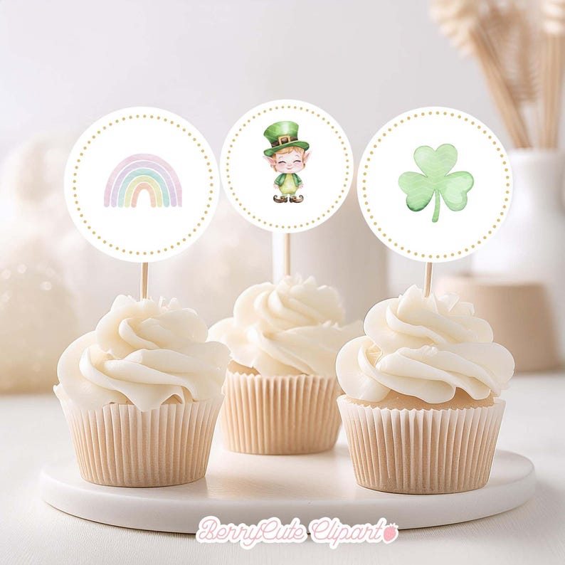 St. Patrick's Day Clipart Pack, Cute Irish PNG, Adorable Shamrock Illustrations, St Paddy Png, Spring Clipart, Cute Leprechaun Clipart