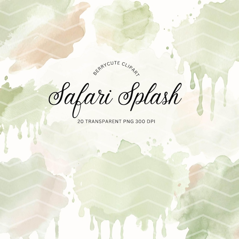 Camouflage Clipart Bundle, Watercolor Camo Splash, Safari Camouflage ...