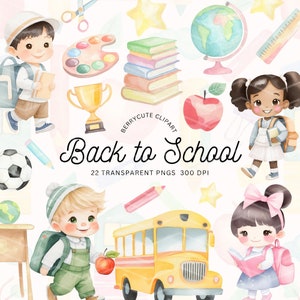 Back to School Clipart Pack, Classroom Clipart, Teacher Appreciation Clipart, Classroom Illustrations, Preschool Clipart