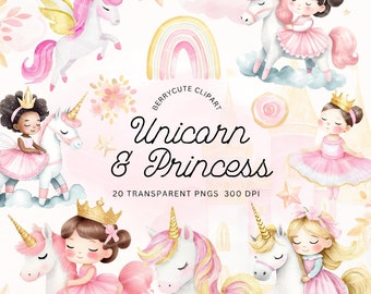 Paquete de imágenes prediseñadas de princesas unicornio, imágenes prediseñadas de princesas rosas, unicornios lindos, imágenes prediseñadas reales, imágenes prediseñadas de fantasía, unicornios arcoíris, ponis arcoíris