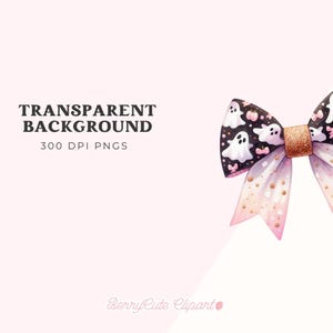 Cute Ghost Coquette Clipart Pack, Halloween Coquette PNG, Ghost Bow Clipart, Cute Ghost Clipart, Spooky Clipart, Cute Halloween Clipart
