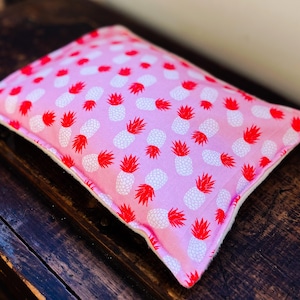 12 X 9 Microwave Corn Heating Pad, Moist Heat Packs, Corn Bags, Migraine Headache Sinus Pressure, Muscle Pain Relief, Dorm Room, pineapple