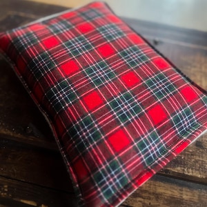 12 X 9 Microwave Corn Heating Pad, Moist Heat Packs, Corn Bags, Migraine Headache Sinus Pressure, Muscle Pain Relief, Dorm Room, plaid