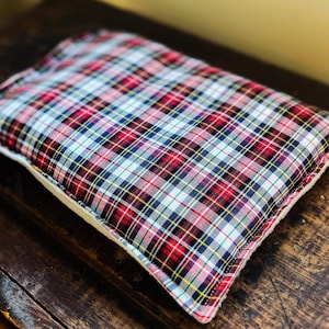 12 X 9 Microwave Corn Heating Pad, Moist Heat Packs, Corn Bags, Migraine Headache Sinus Pressure, Muscle Pain Relief, Dorm Room, plaid