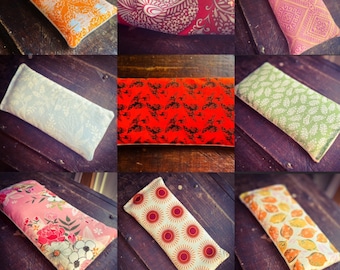 Relaxation Essential: 10 Lavender Eye Pillow Bundle 10 - Perfect for Meditation - Custom Fabric Choices